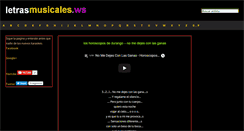 Desktop Screenshot of letrasmusicales.ws