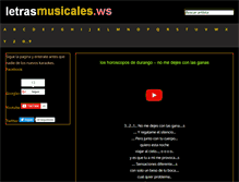Tablet Screenshot of letrasmusicales.ws